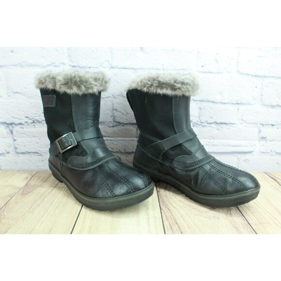 LL Bean Rangley Size 7 M Shoes Black Pac Waterproof Snow Boots Insulated - Picture 3 of 9